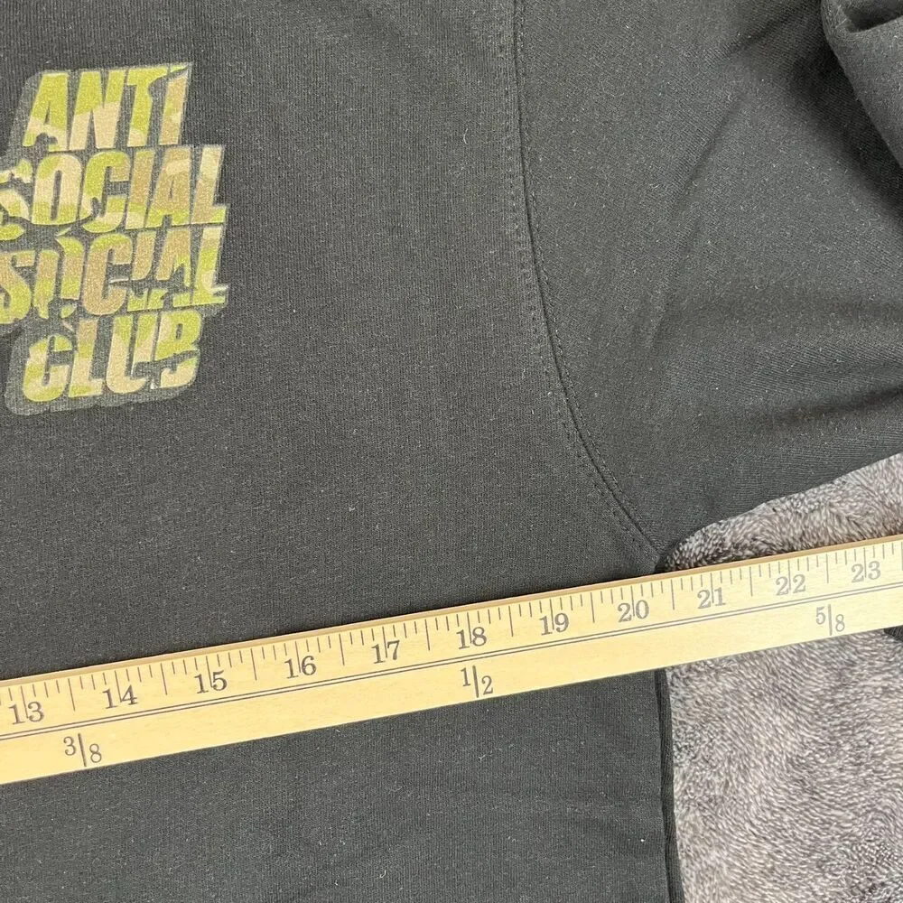 Anti Social Social Club ASSC Plain Sight Camo Black Hoodie Sweatshirt Mens M NWT